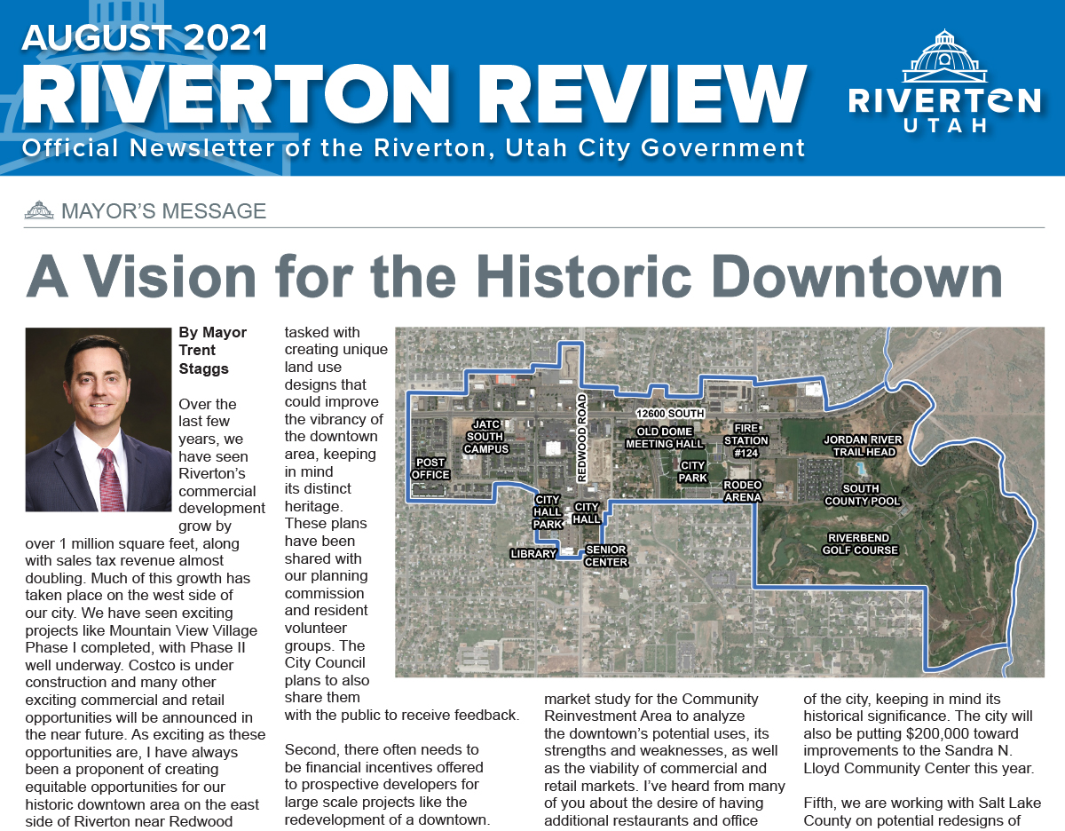 Riverton Review Print Newsletter - August 2021